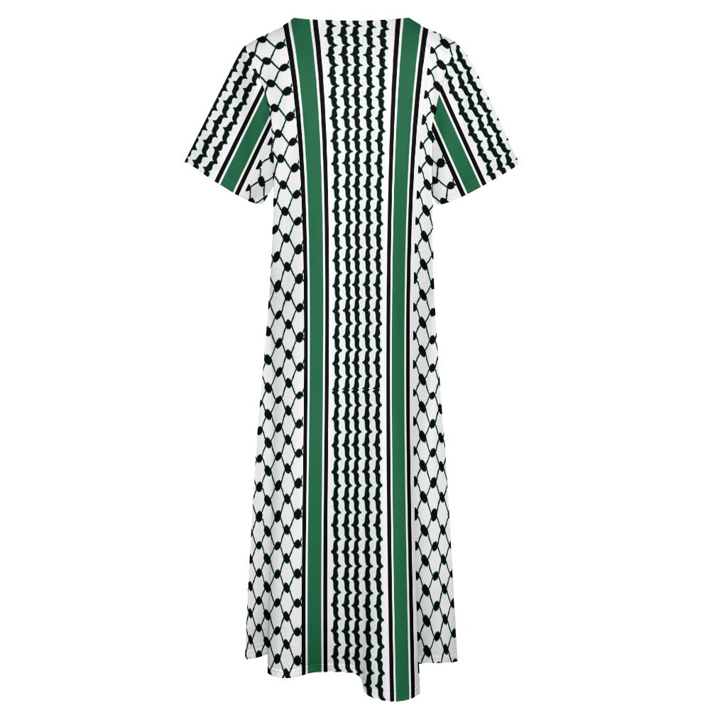 Palestinian Kuffiyeh 7-Point Sleeve Dress