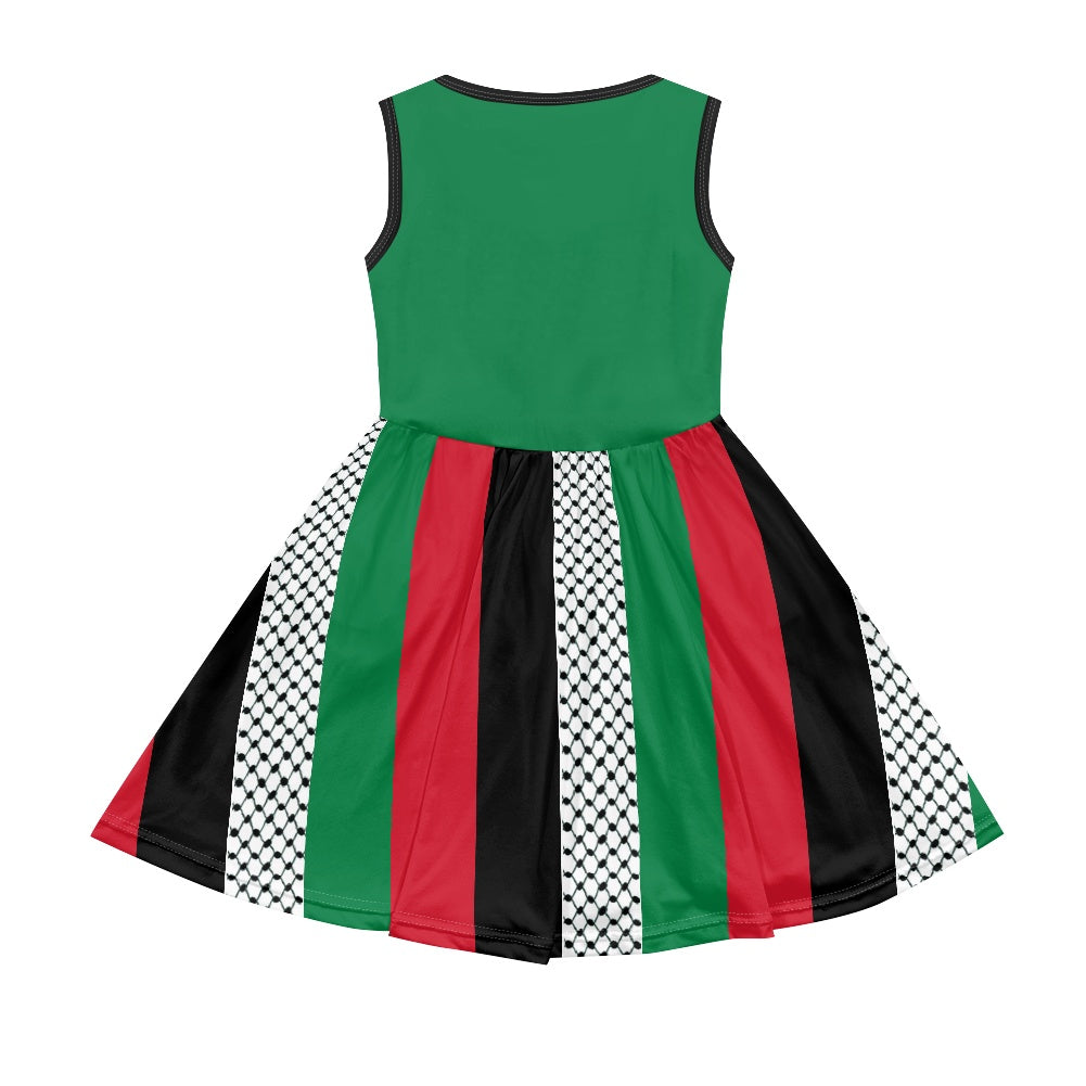 Palestinian Flag Kids' dress with pocket