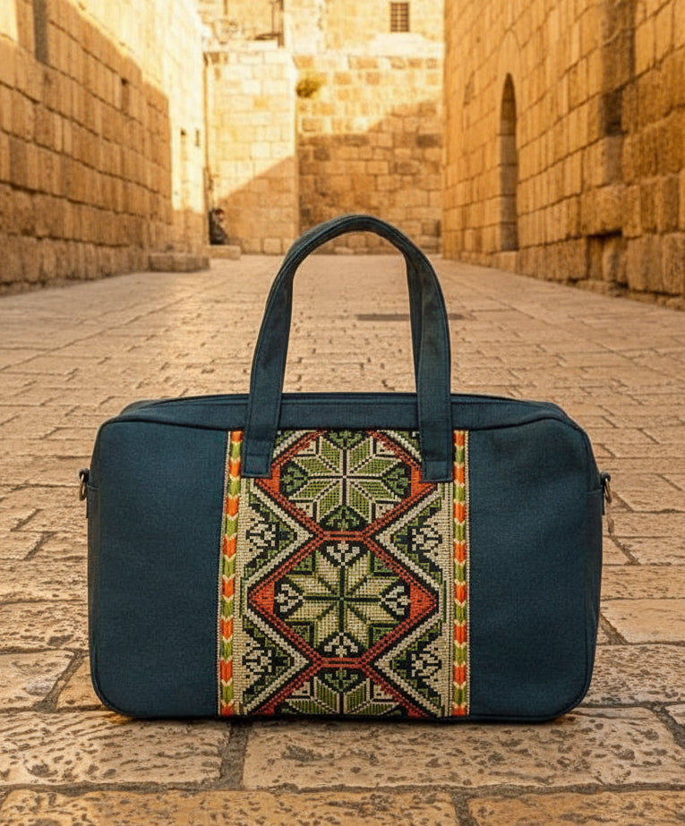 Handmade Tatreez Embroidery Laptop Bag