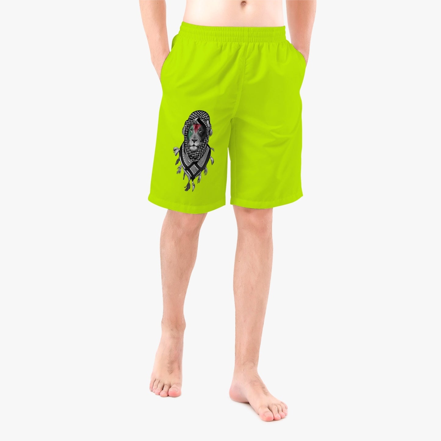 Palestinian Kuffiyeh Lion Men’s Board Shorts