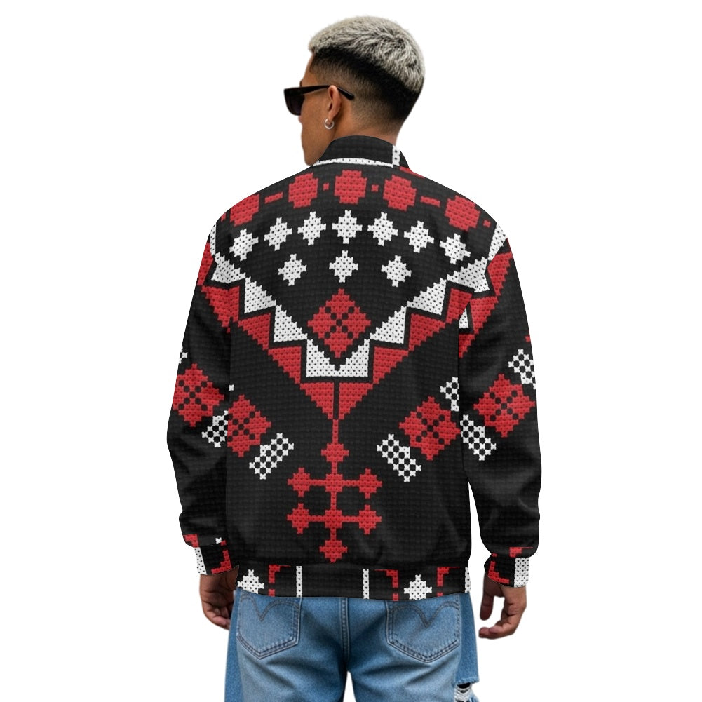 Palestinian Men's Tatreez Print Jacket