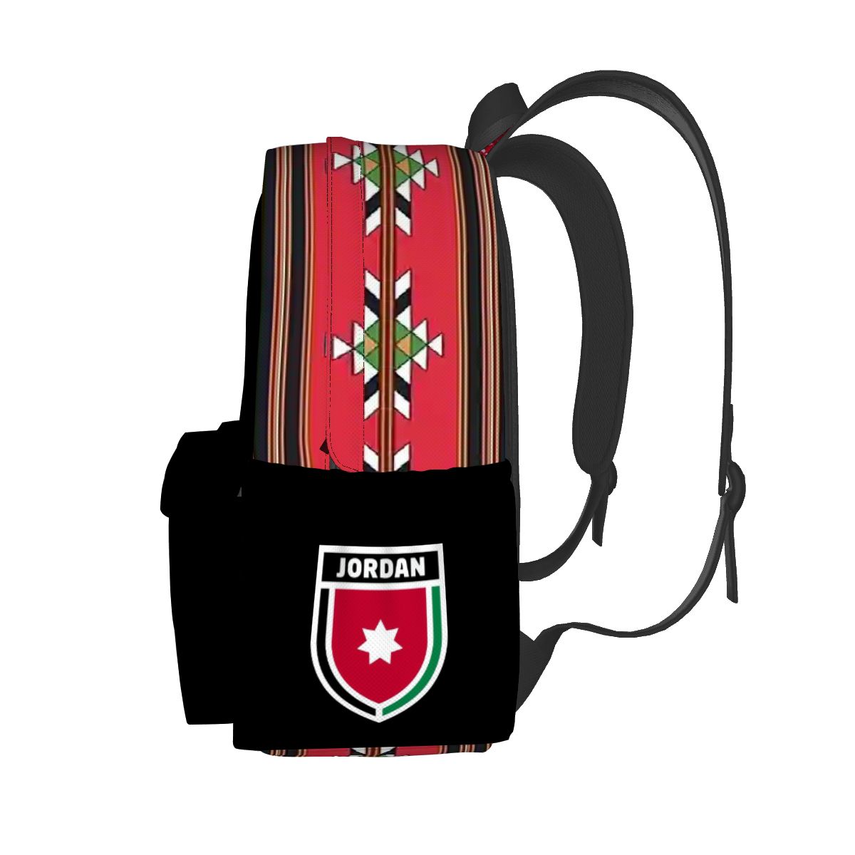 Woman نشميه Jordanian Large Capacity Oxford Backpack with Cloth Side Pockets