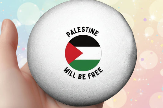 Palestine Will Be Free Bao Bun Squishy with Bamboo package