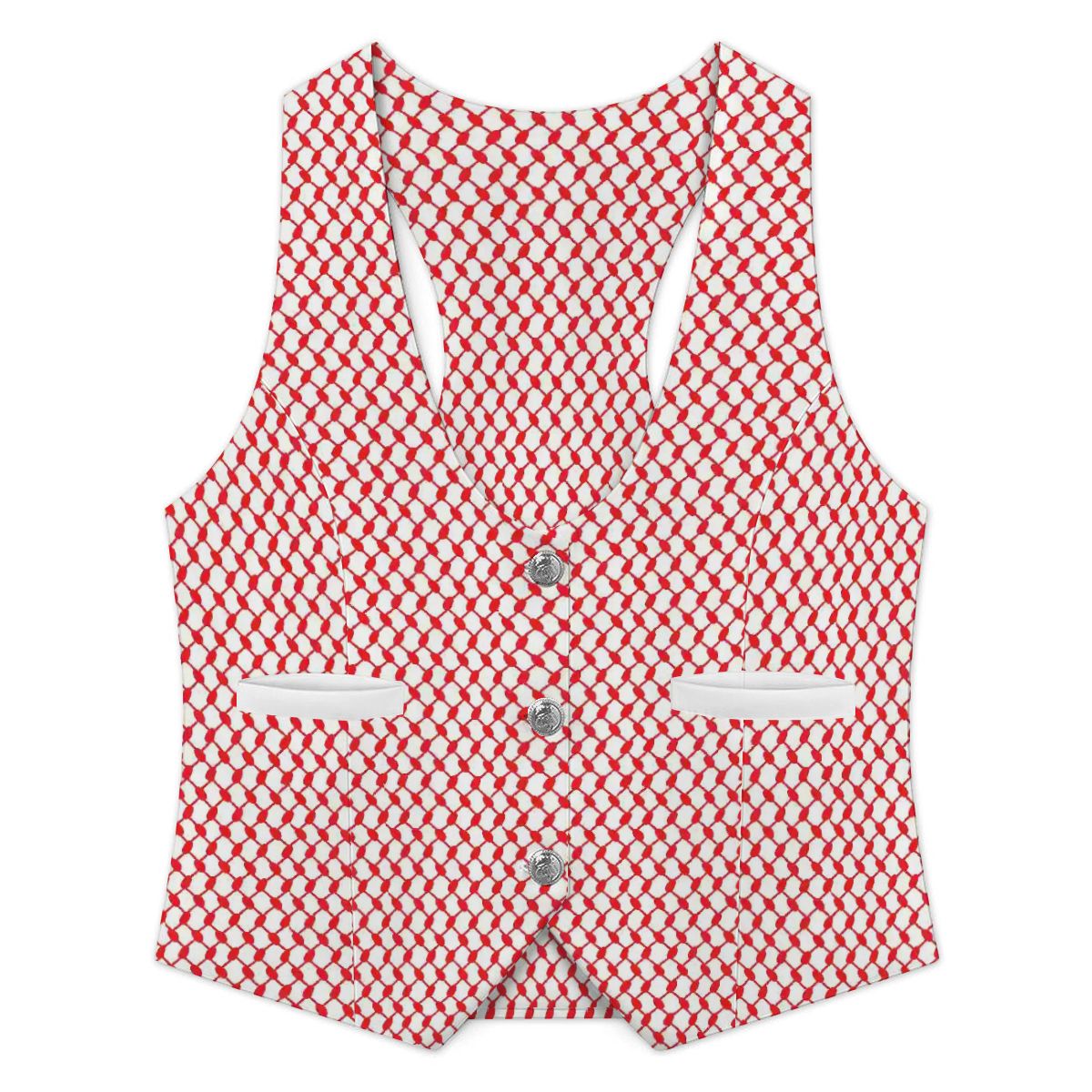 Jordanian Shemagh Keffiyeh Women's Slim Fit Suit Vest