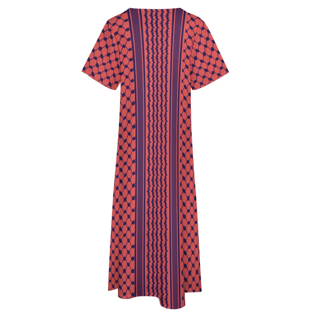 Palestinian Kuffiyeh 7-Point Sleeve Dress