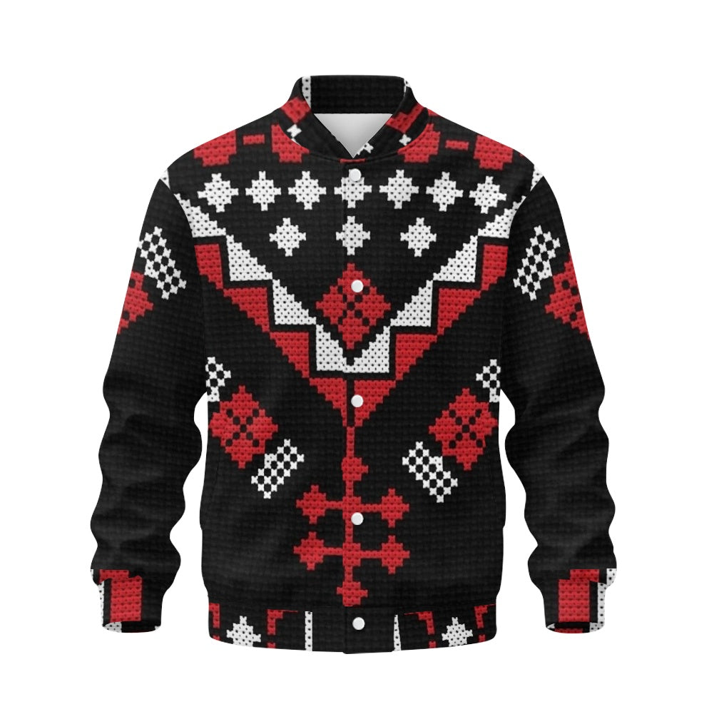 Palestinian Men's Tatreez Print Jacket