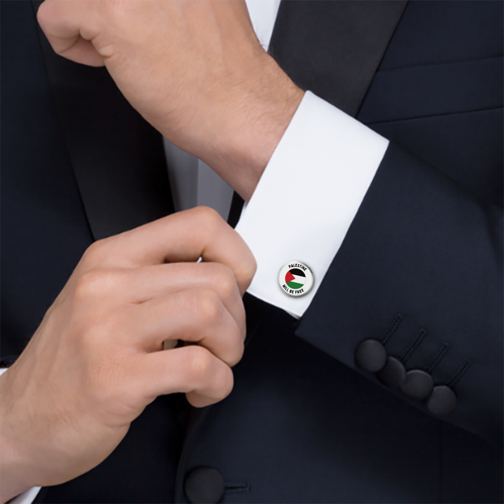 Palestine will be Free Fashion Cufflinks Tuxedo Studs -