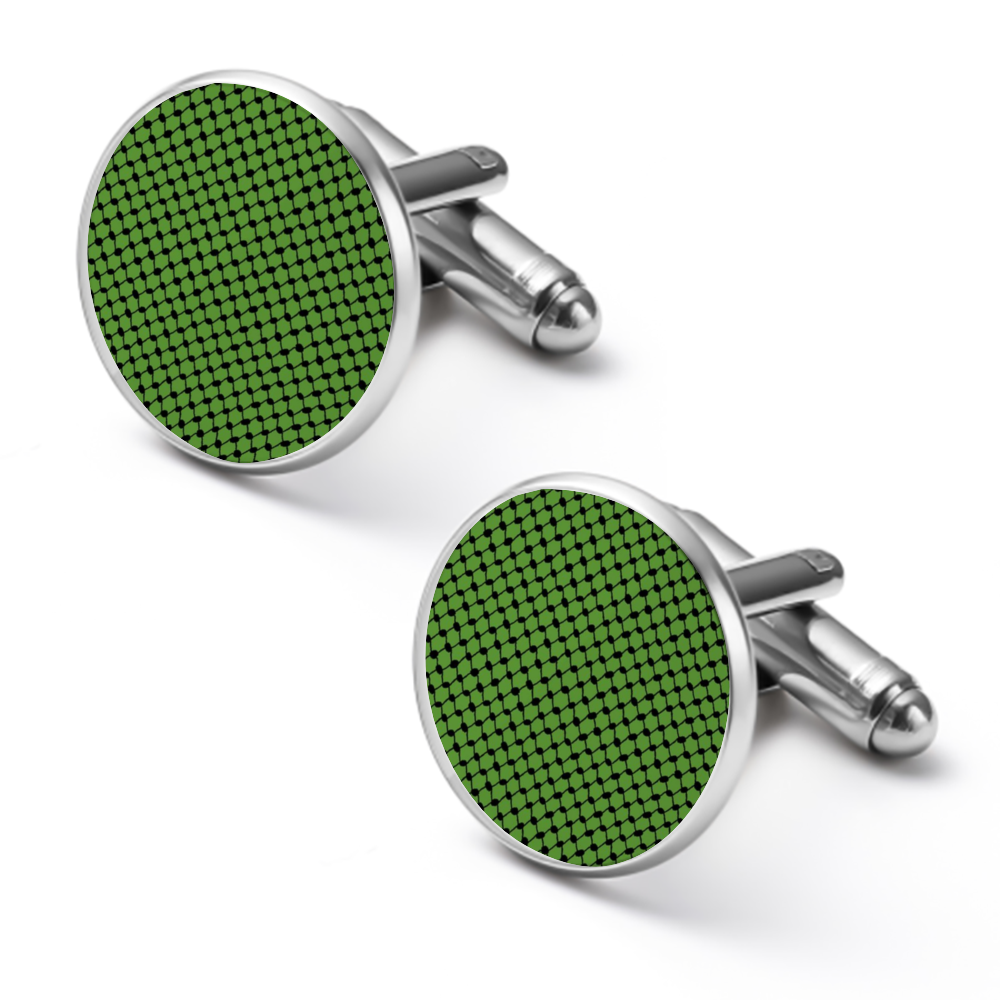 Palestinian Green Kuffiyeh Shirt Cufflinks Fashion Cufflinks Tuxedo Studs