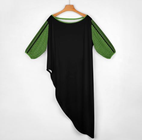 Palestinian Kuffiyeh Dabkeh Dress Off Shoulder Two-piece Set