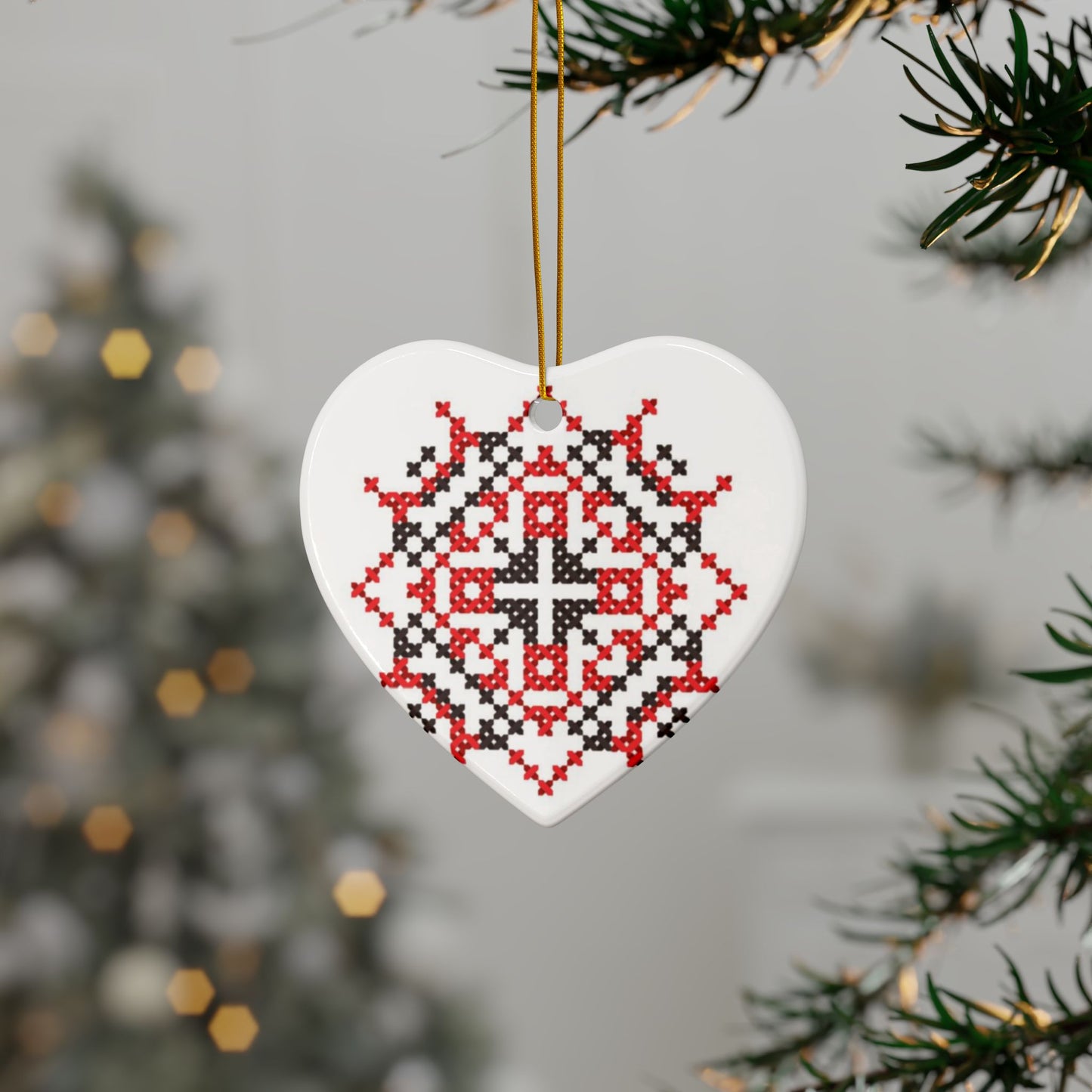 Palestinian Christmas Tree Ceramic Ornaments (1pc, 3pcs, 5pcs)