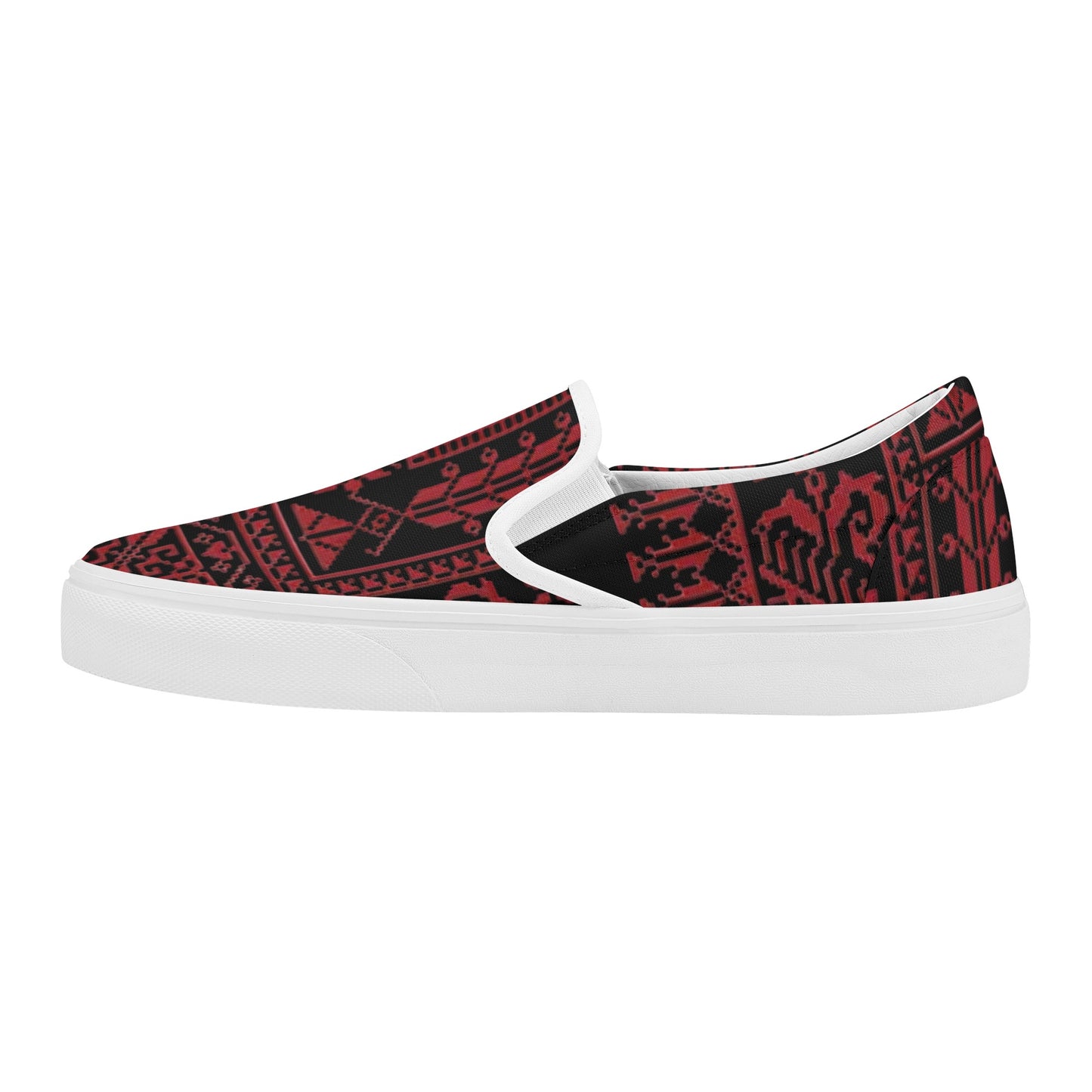 Women's Style Skate Slip On Shoes, Palestinian tatreez print shoes