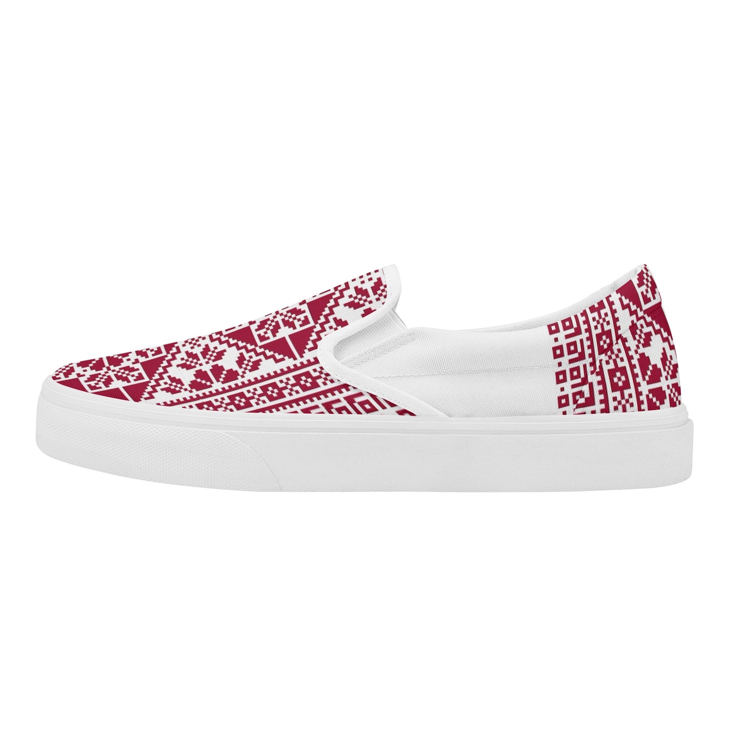 Women's Style Skate Slip On Shoes, Palestinian tatreez print shoes