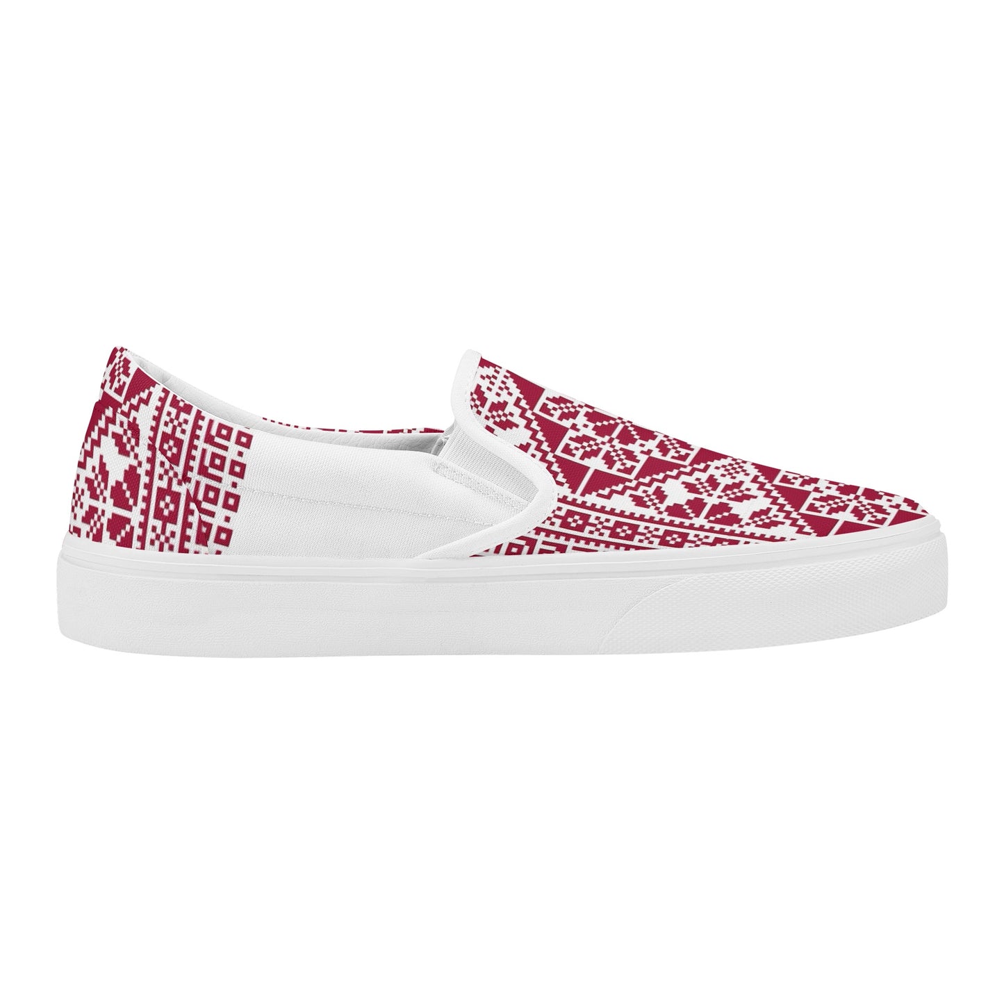 Women's Style Skate Slip On Shoes, Palestinian tatreez print shoes