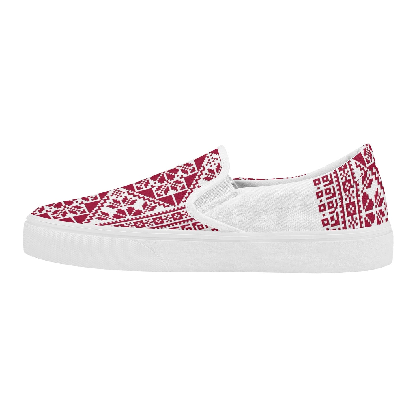 Women's Style Skate Slip On Shoes, Palestinian tatreez print shoes