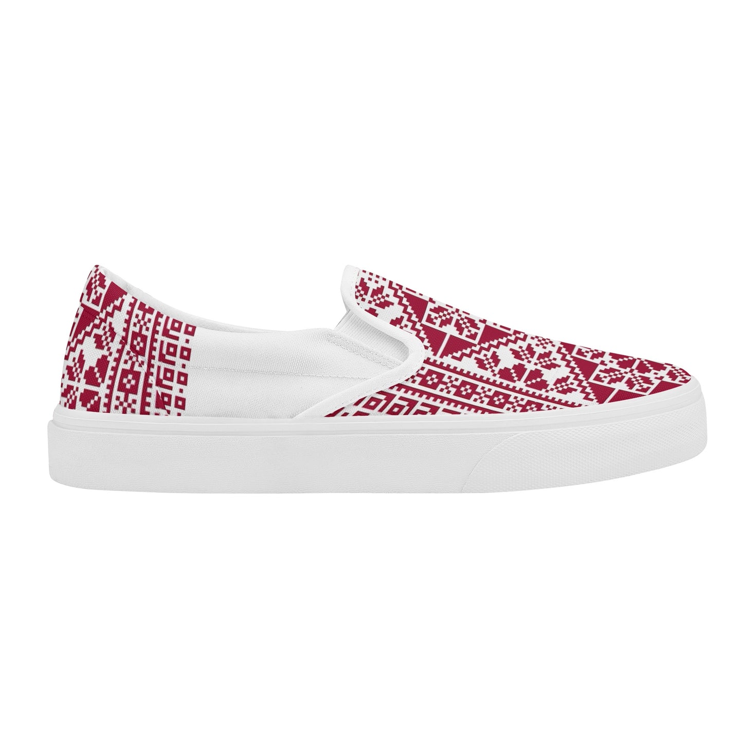 Women's Style Skate Slip On Shoes, Palestinian tatreez print shoes