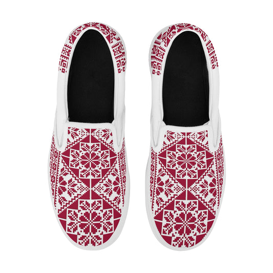 Women's Style Skate Slip On Shoes, Palestinian tatreez print shoes