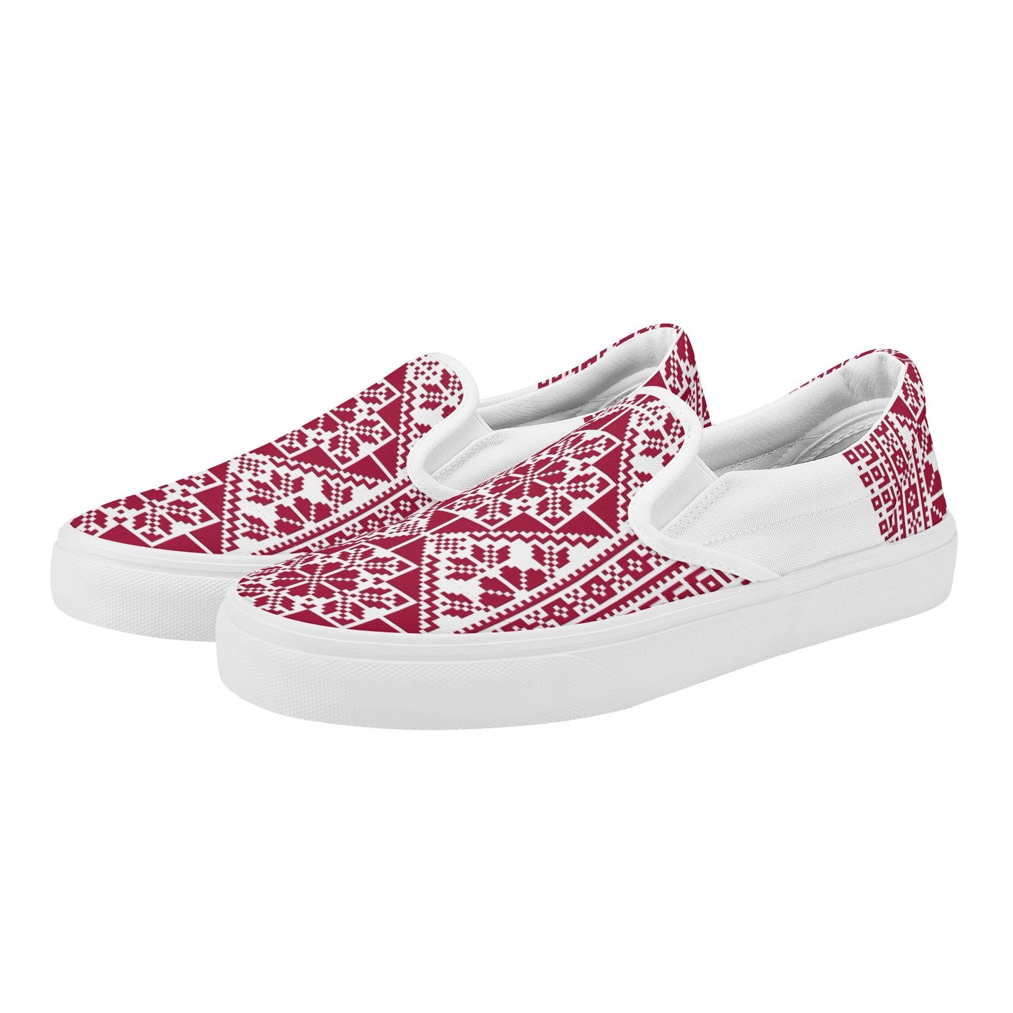 Women's Style Skate Slip On Shoes, Palestinian tatreez print shoes