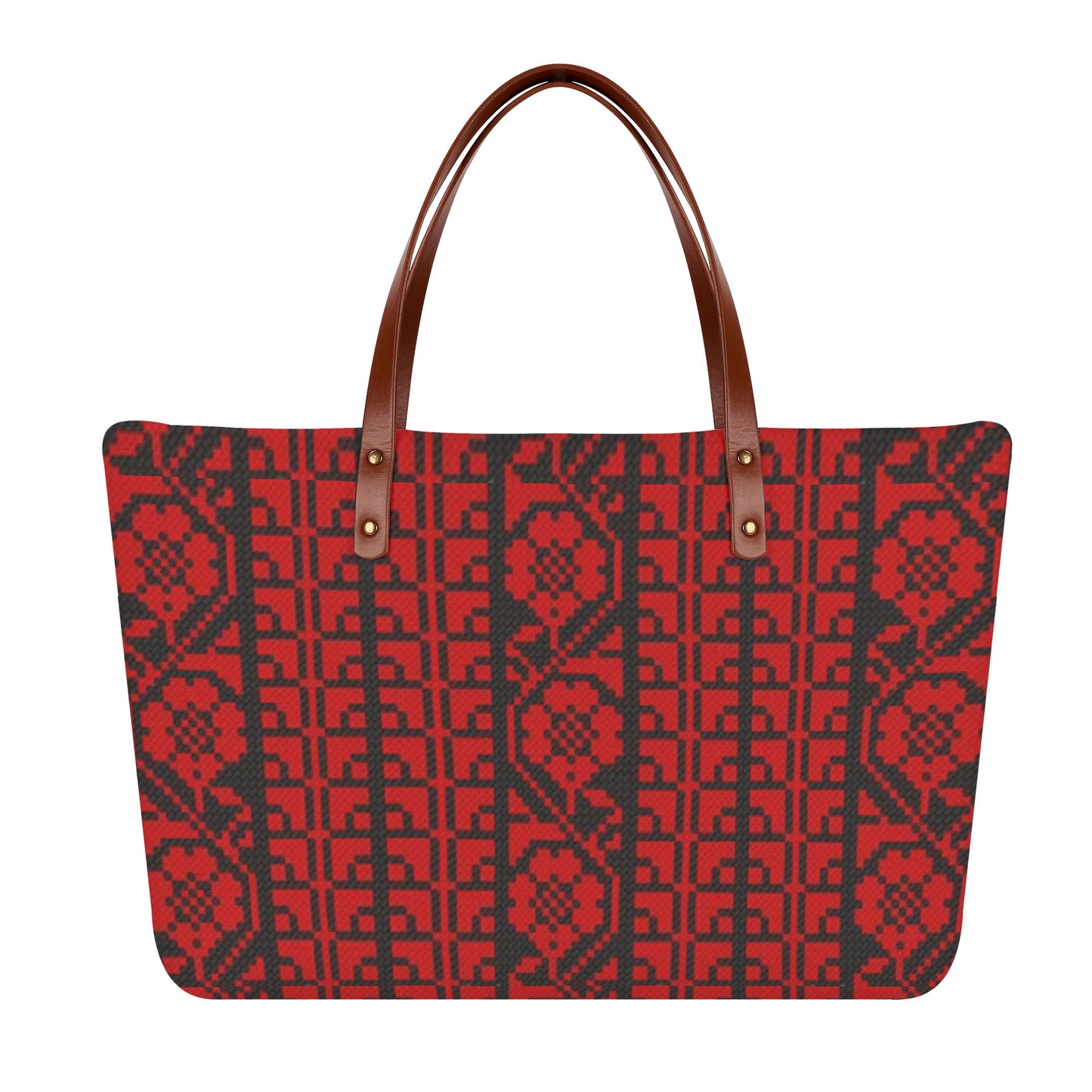 Womens Tote Bag, Palestinian tatreez print pattern, ethnic bag