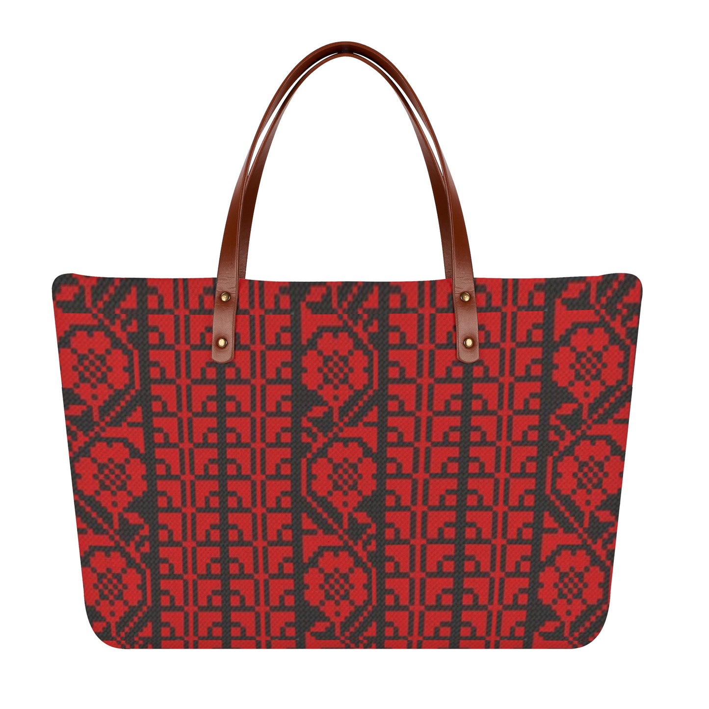 Womens Tote Bag, Palestinian tatreez print pattern, ethnic bag