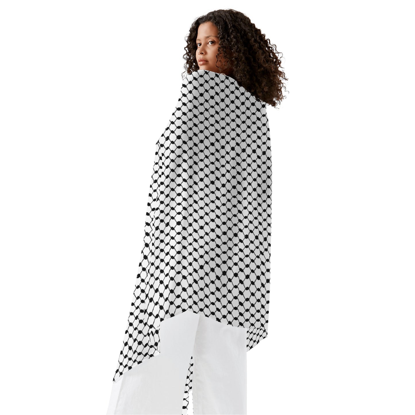 Women's Palestinian Kuffiyeh keffiyeh scarf, Sarong, Palestinian Wrap, Palestinian Culture, Folklore Grauation