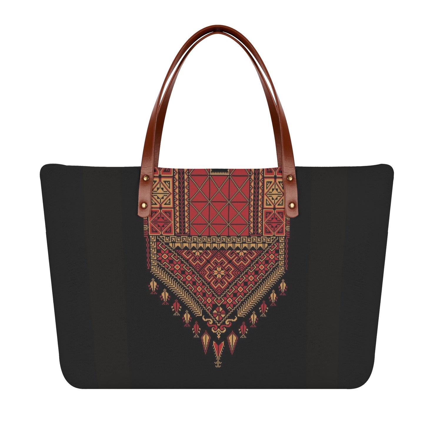 Palestinian Tatreez PRINT, Women's Tote Bag, Palestine Handbag, Bag, Red