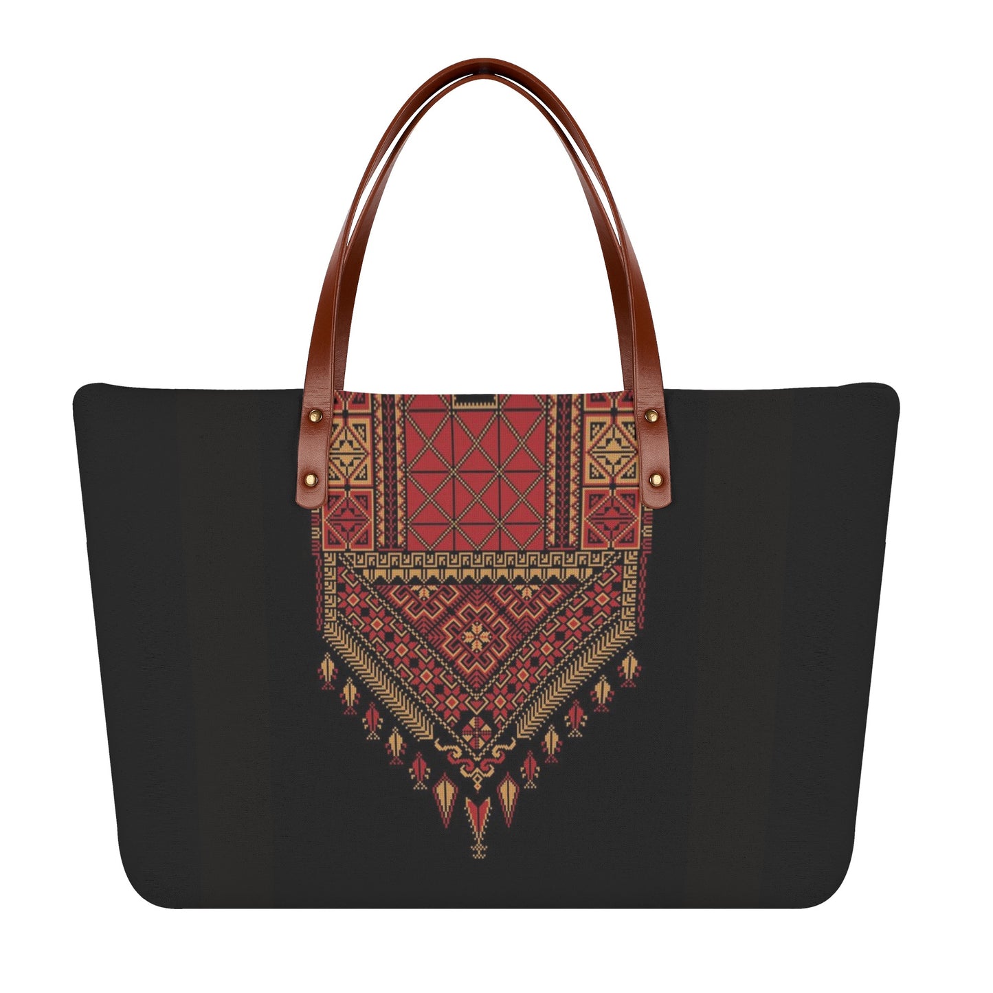 Palestinian Tatreez PRINT, Women's Tote Bag, Palestine Handbag, Bag, Red