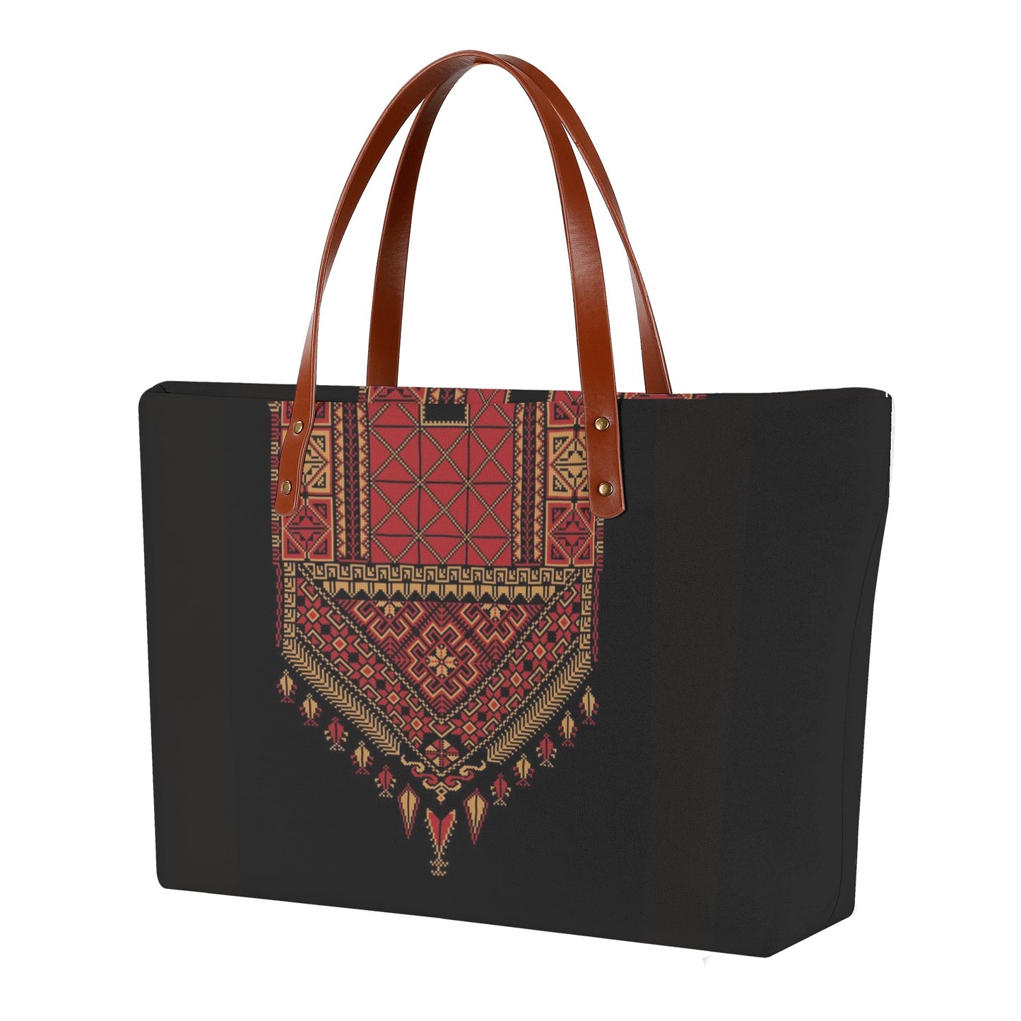 Palestinian Tatreez PRINT, Women's Tote Bag, Palestine Handbag, Bag, Red