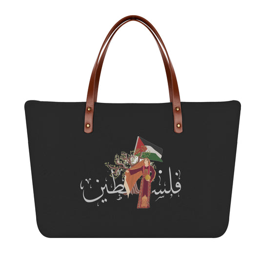 Palestinian Woman Palestinian Palestine Tote Bag, Palestine Flag, Palestine in Arabic