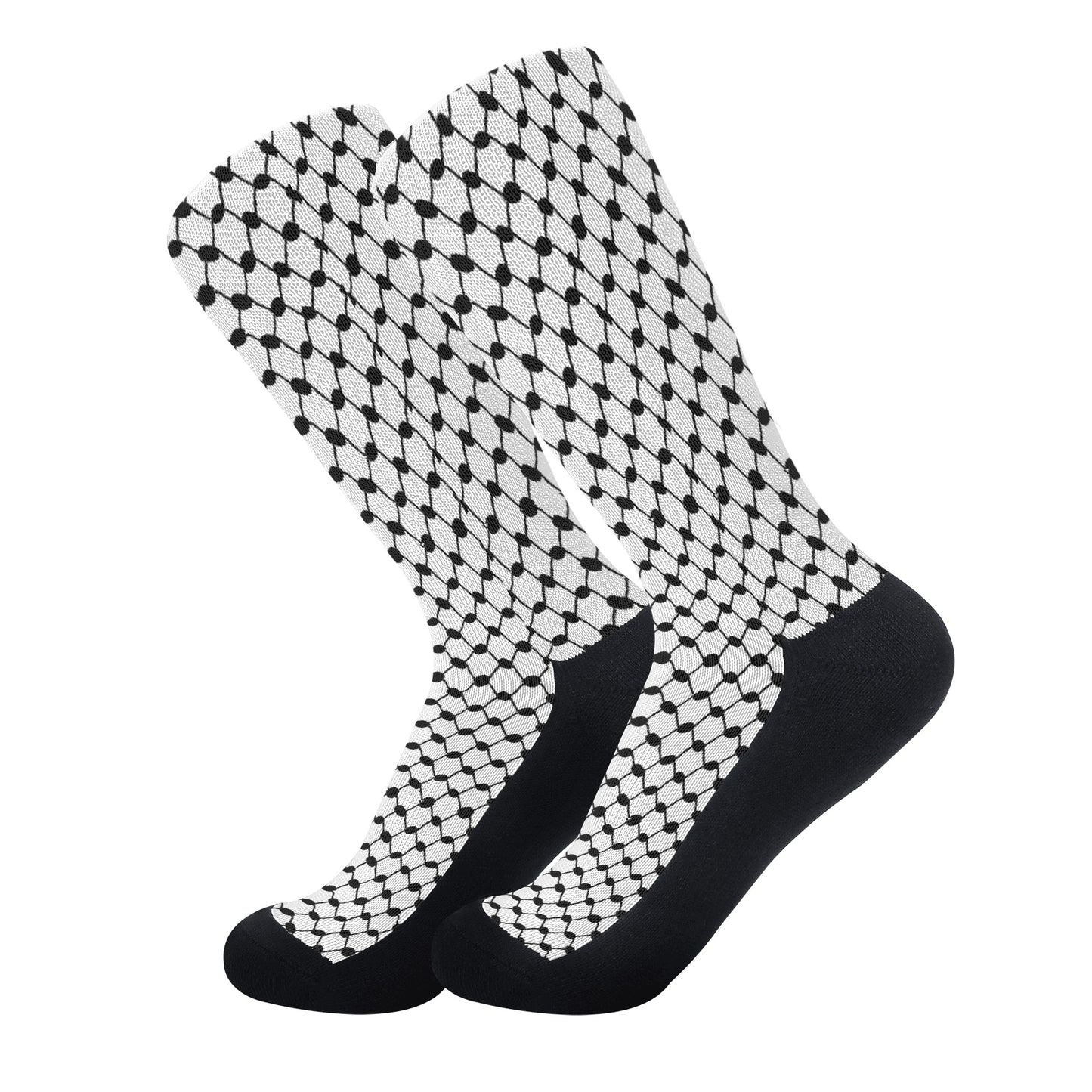 Palestinian Kuffiyeh Crew Socks, Unisex Socks