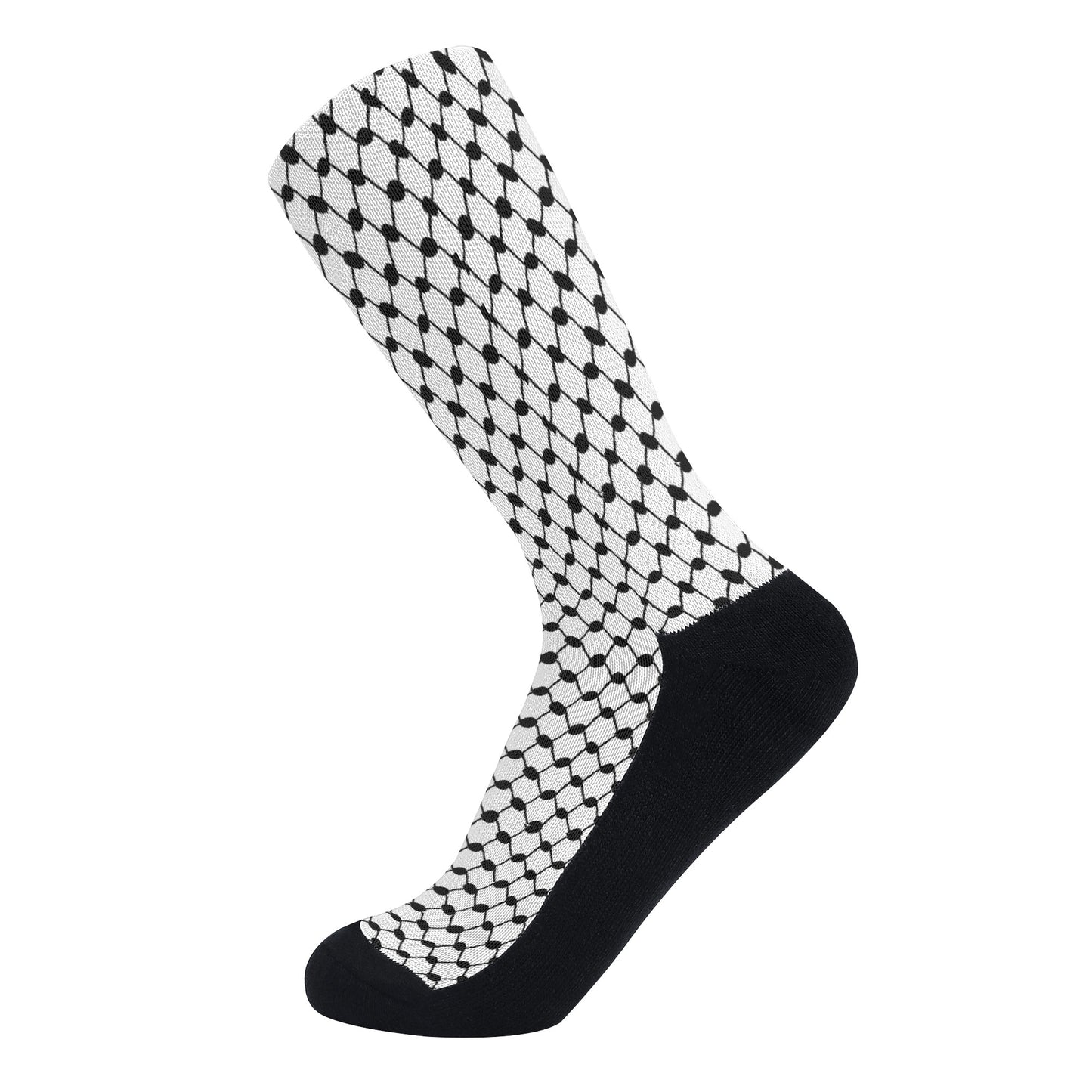 Palestinian Kuffiyeh Crew Socks, Unisex Socks