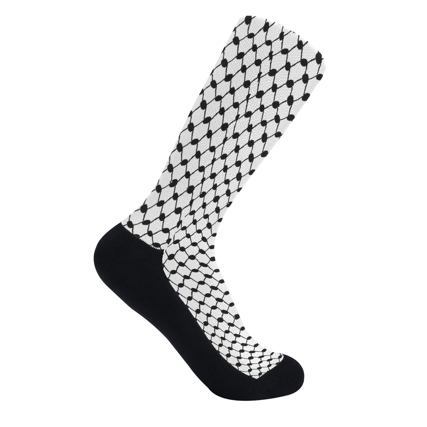 Palestinian Kuffiyeh Crew Socks, Unisex Socks