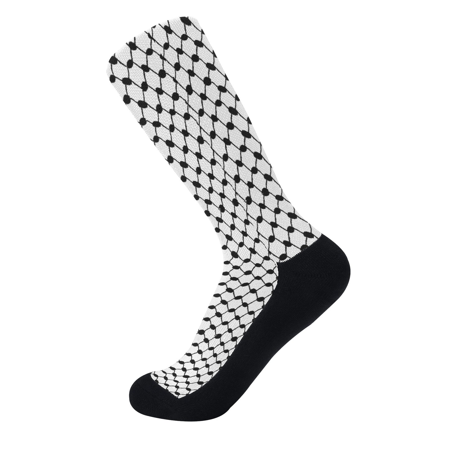 Palestinian Kuffiyeh Crew Socks, Unisex Socks