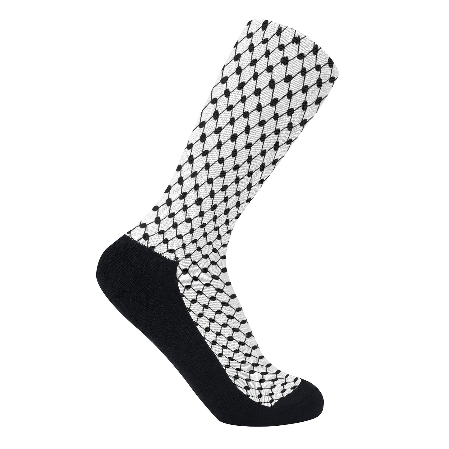 Palestinian Kuffiyeh Crew Socks, Unisex Socks