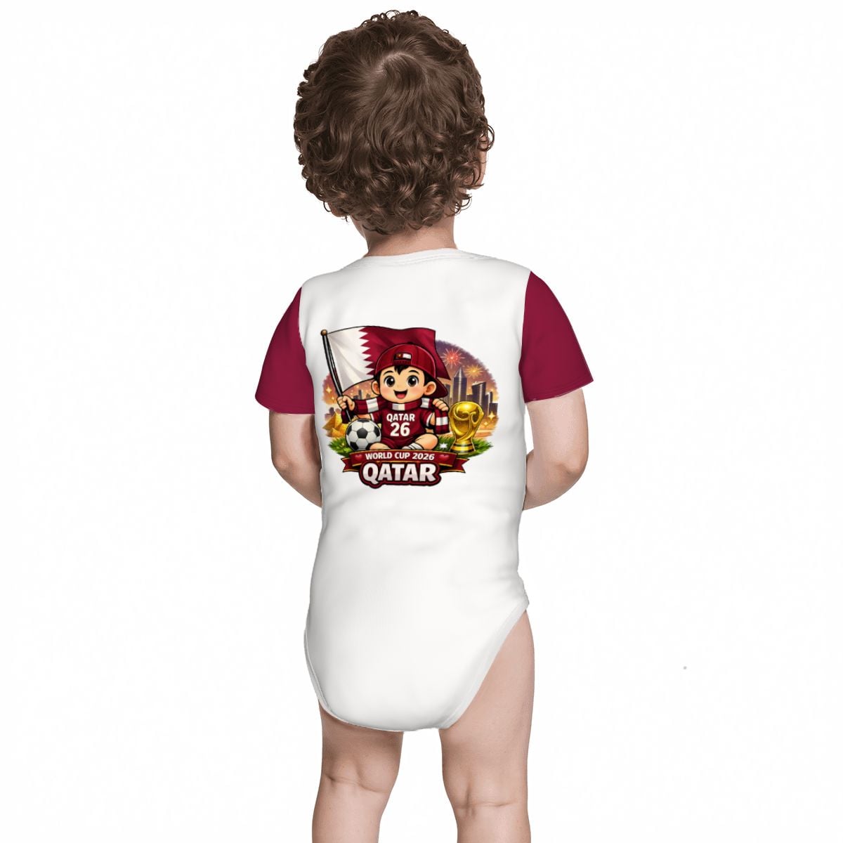 Qatar World Cup 2026 Baby Cotton Short Sleeve Onesies