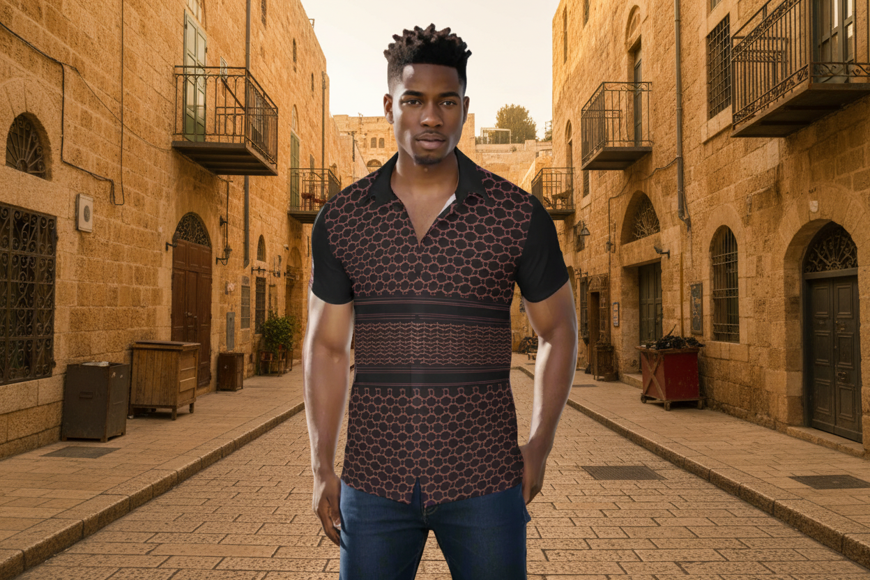 Kuffiyeh Reinvented Palestinian Print Men's Shirt
