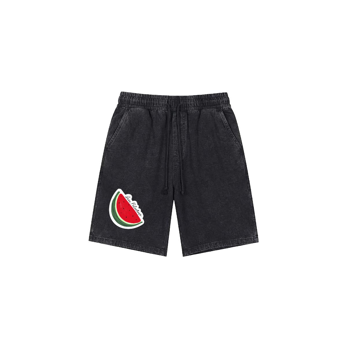 Palestinian Men’s Vintage Wash Drawstring Shorts|350GSM DTF