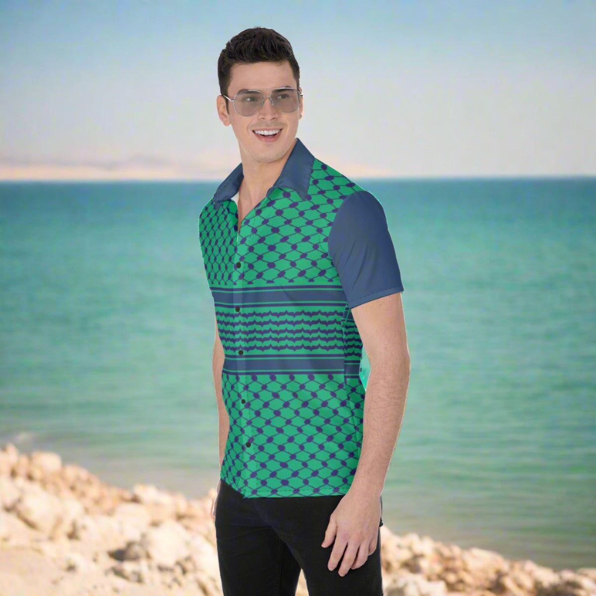 Reinvented Palestinian Kuffiyeh Print Men's Shirt