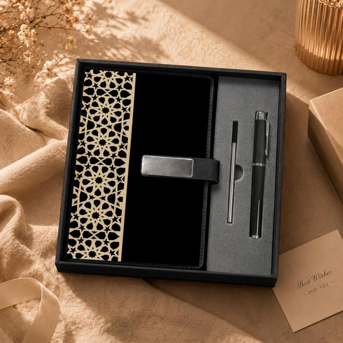 Arabian Notebook Gift Set with Metal Pen