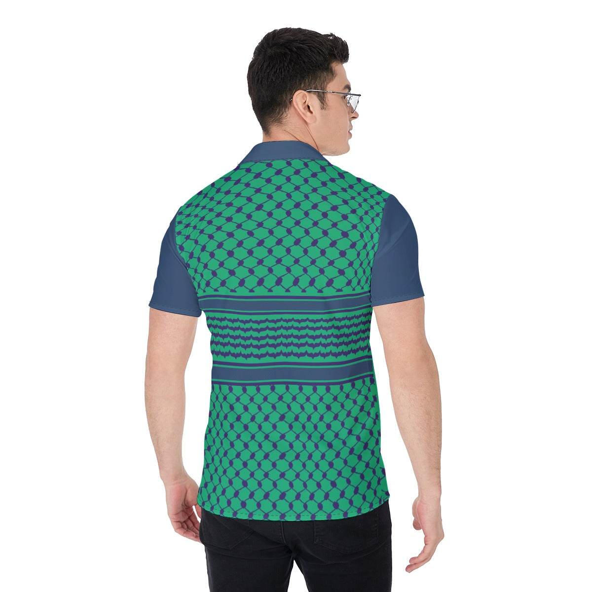 Reinvented Palestinian Kuffiyeh Print Men's Shirt