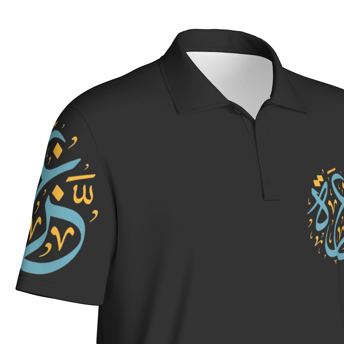 Palestinian Gaza Print Men's Polo Collar Jersey