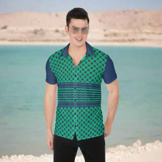 Reinvented Palestinian Kuffiyeh Print Men's Shirt