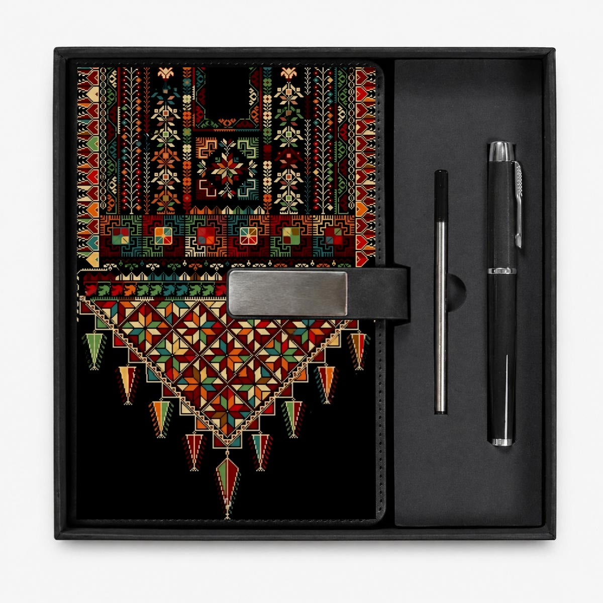 Tatreez Notebook Gift Set with Metal Pen