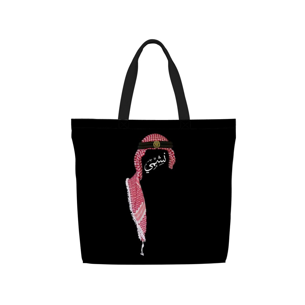 Men's Jordanian نشمي Large Capacity One Shoulder Tote Bag With Zipper