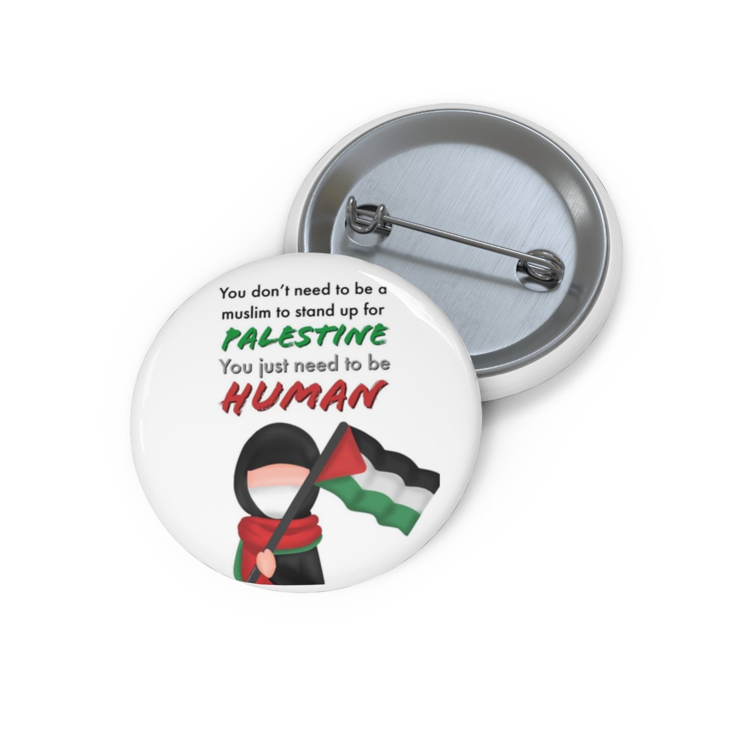 Palestinian Free Palestine Pin Buttons, Palestinian Solidarity, Palestinian Flag