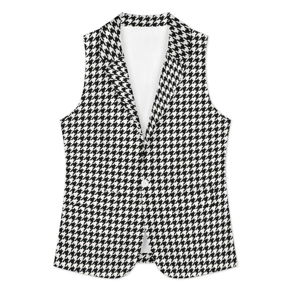 Palestinian Houndtooth kuffiyeh Women Sleeveless Blazer Women's suit vest