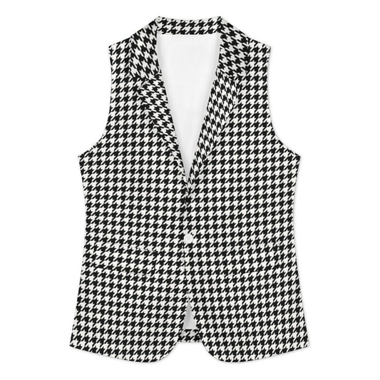 Palestinian Houndtooth kuffiyeh Women Sleeveless Blazer Women's suit vest