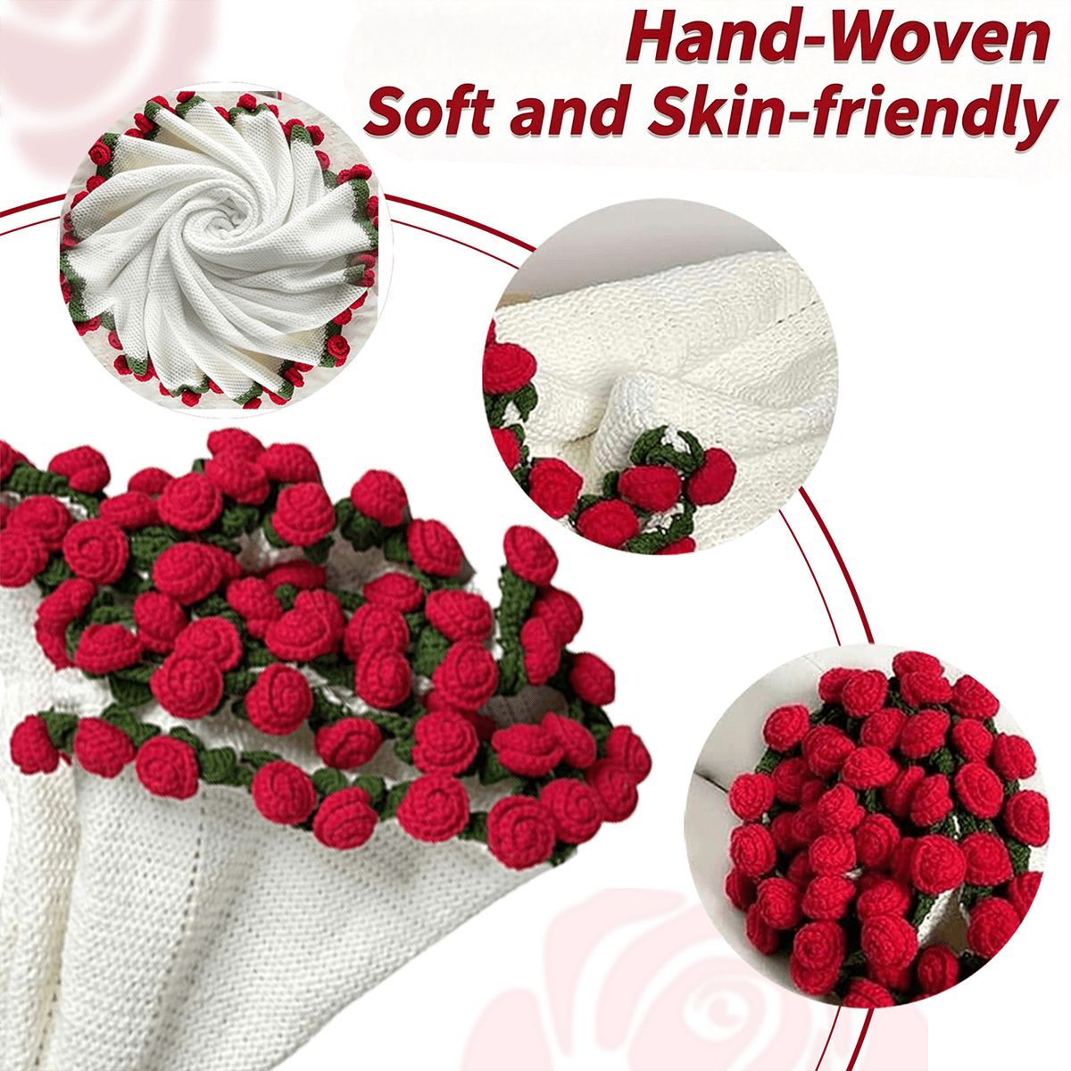 Palestinian Poppy Bouquet Blanket