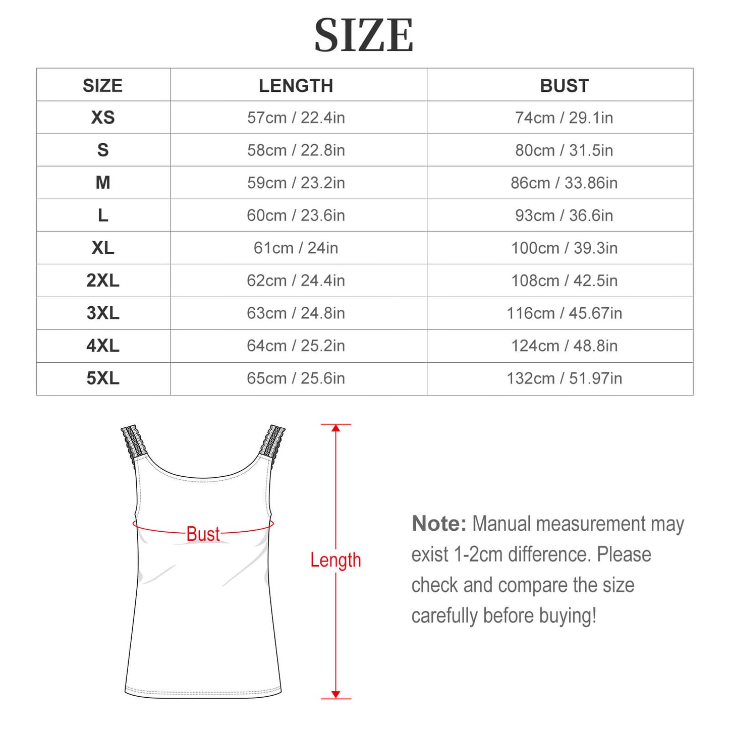 Women’s Lace Trim Camisole – Tatreez Front Print