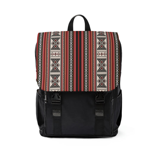 Unisex Casual Shoulder Backpack, Bedouin Jordanian Palestinian Design, Ethnic Bag