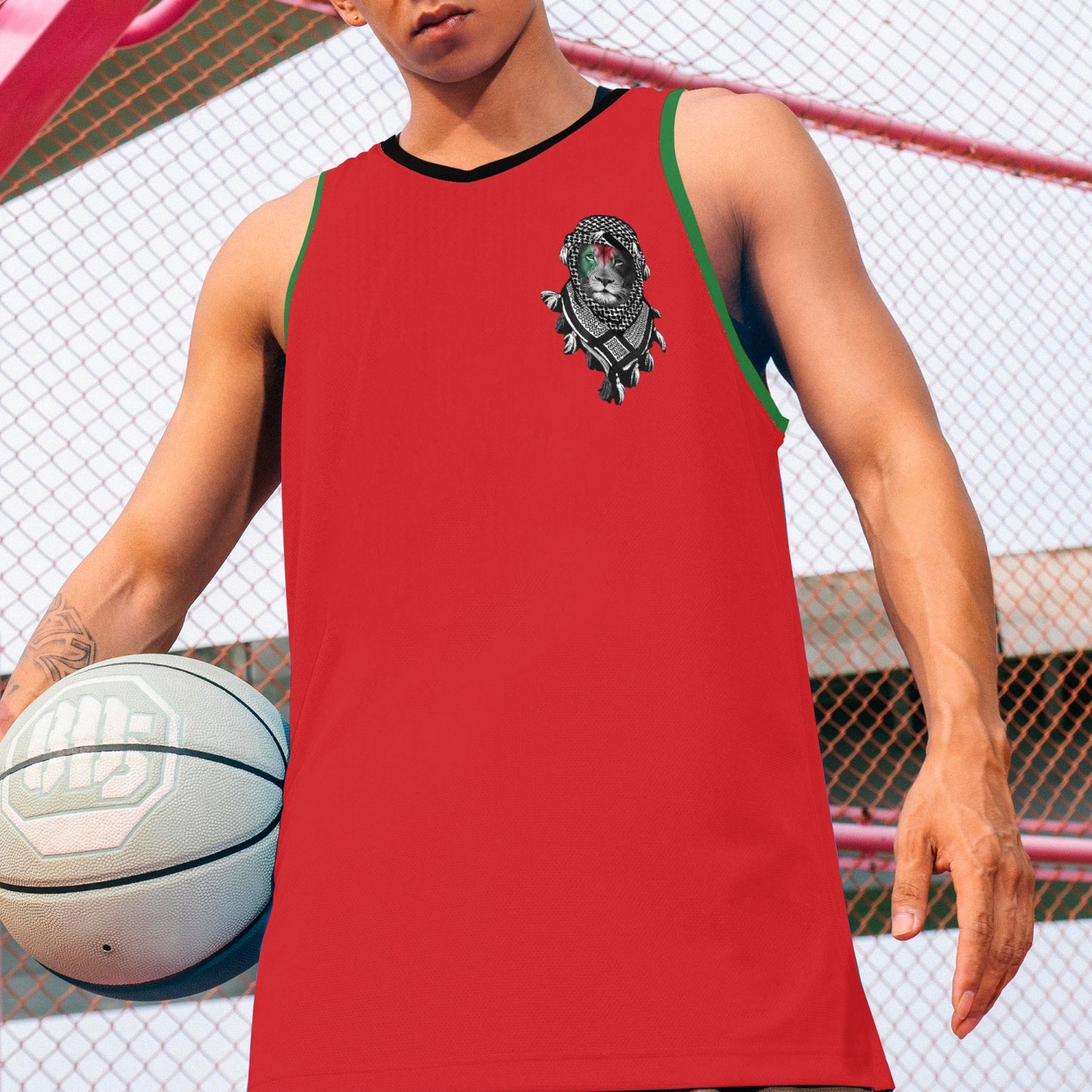 Palestinian Lion Adults Basketball Jersey, Sports shirt